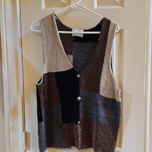 Colorblock Sleeveless Sweater Vest